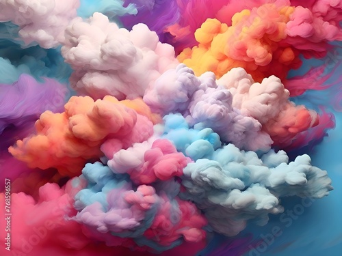 color Cloud background bright color, high quality 