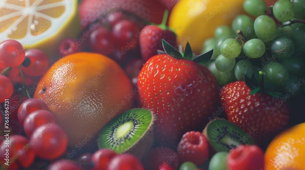 beautiful fruit basket gathering a lot of food and fresh beautiful fruit basket gathering a lot of food and fresh