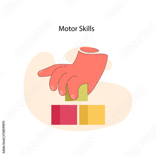 Motor Skills concept. Flat vector illustration