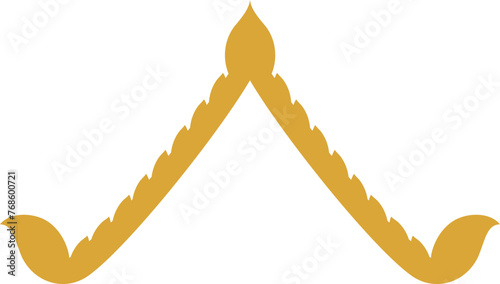 Roof gable in thai style buddhism buddhis. Vector illustration