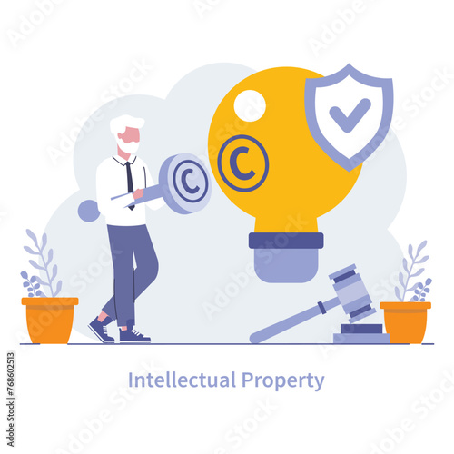 Sustainability and operational processes concept. Flat vector illustration.