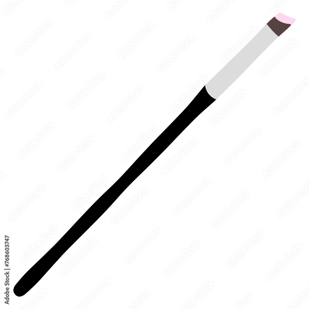 Brow Makeup Brush illustration isolated on a white background.