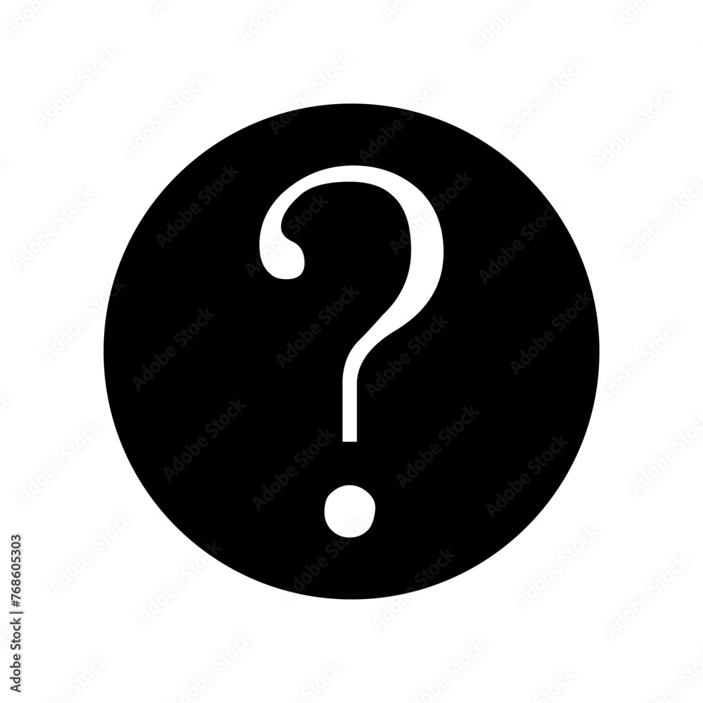 Question mark icon vector. Question illustration sign. Quiz symbol. Faq logo.