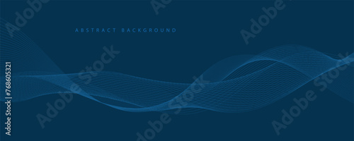 Abstract digital technology futuristic blue background © VectorStockStuff