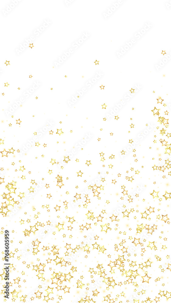 Gold sparkling star confetti.