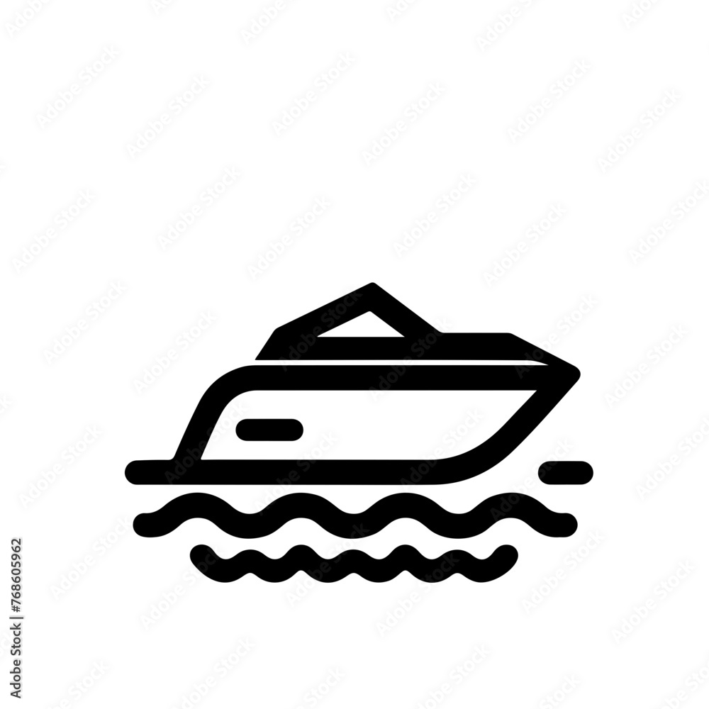 speedboat as a simple icon logo vector illustration isolated on transparent background speedboat as a simple icon logo vector illustration isolated on transparent background