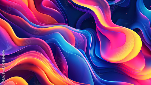 Fluidity in Design: Abstract Background with Dynamic Shapes and Gradients