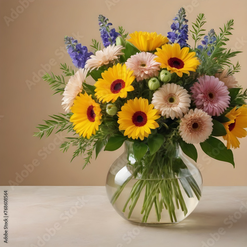 Wallpaper Mural a beautiful gorgeous bouquet of flowers in a vase. the copy space. text space Torontodigital.ca