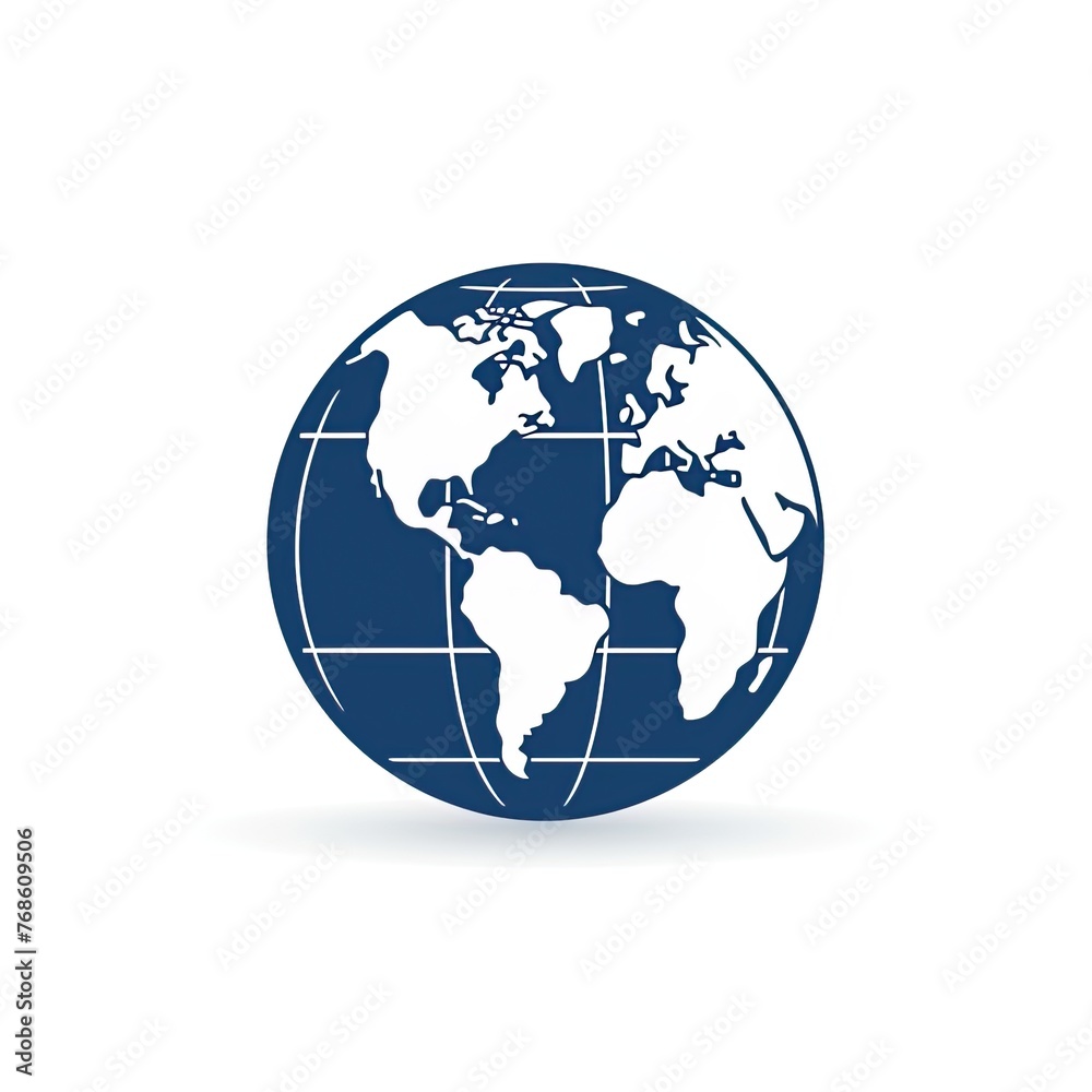 Globe the World Sign Symbol Icon Logo Design. Ai Generative