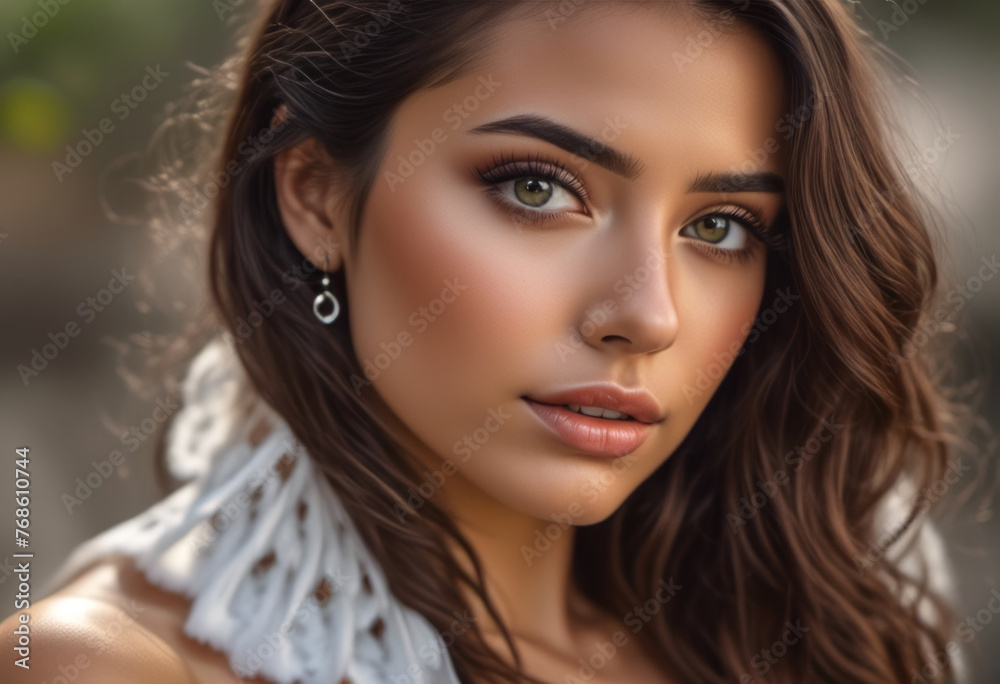 A Portrait Of Breathtakingly Gorgeous, Exotic, Beautiful Woman.
A Portrait Of Breathtakingly Gorgeous, Exotic, Beautiful Woman.
