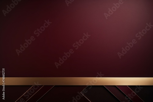 A sleek matte bordo background with space for text. Luxury background. photo