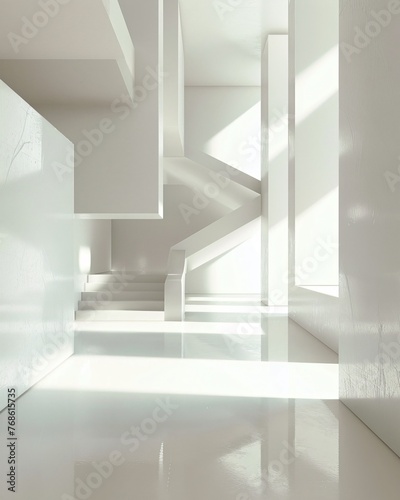 abstract architectural design in style minimalism