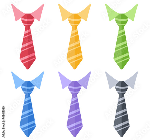 ties or neckties flat design