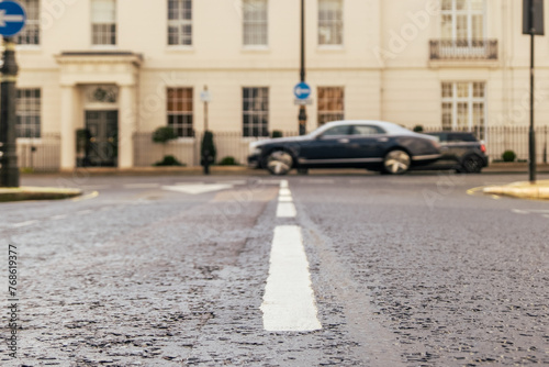 Canvas Print LONDON- Street of upmarket townhouses in Belgravia / Knightsbridge - London