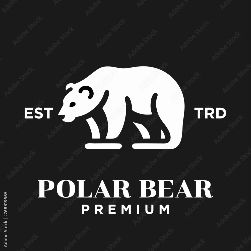 Obraz premium polar bear logo vector design template