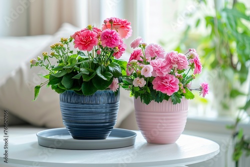 Abundant Flowers in Vase on Table