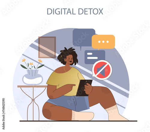 Digital Detox concept.