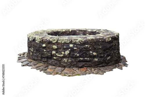 An ancient stone well isolated png