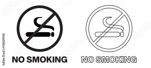 No smoking sign on white background.