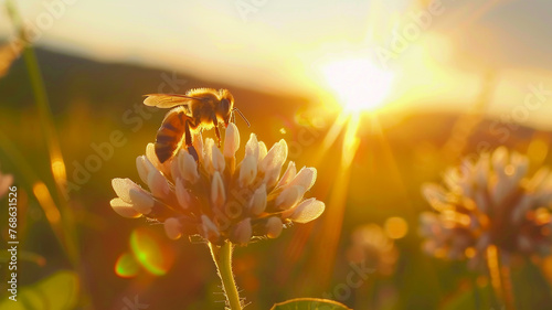 A bee pollinating a flower © sema_srinouljan