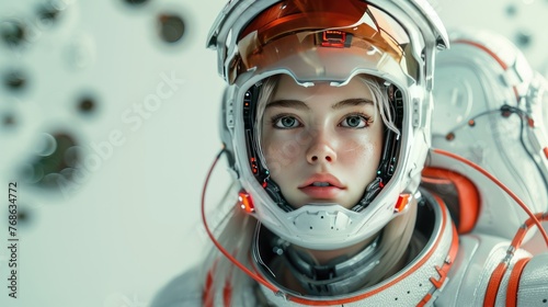 girl in astronaut suit
