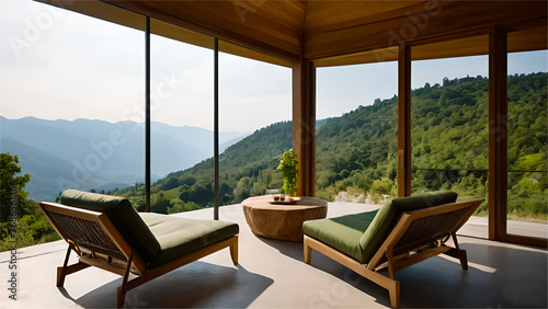 Interior sitting room on the top of mountain