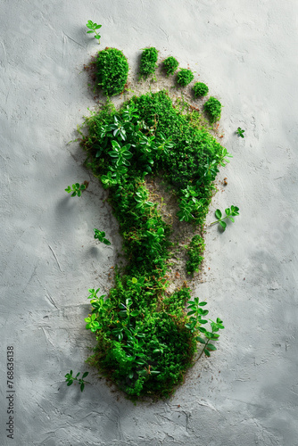 Bush Footprint: Embodying Green Living - Depicting Environmental Stewardship, Natural Growth, and Eco-friendly Practices. Ideal for Sustainability Initiatives and Conservation Campaigns.