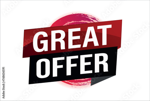 great offer poster banner graphic design icon logo sign symbol social media website coupon

 photo