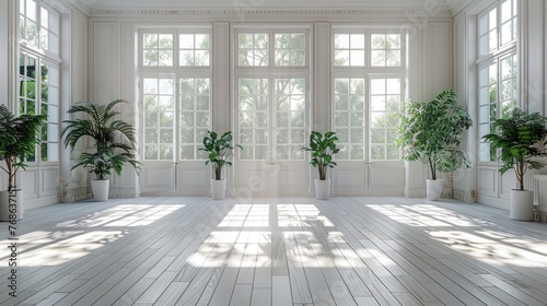White room for use in various decorative designs. 