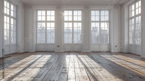 White room for use in various decorative designs. 