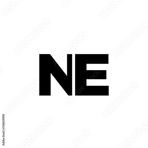 Letter N and E, NE logo design template. Minimal monogram initial based logotype.