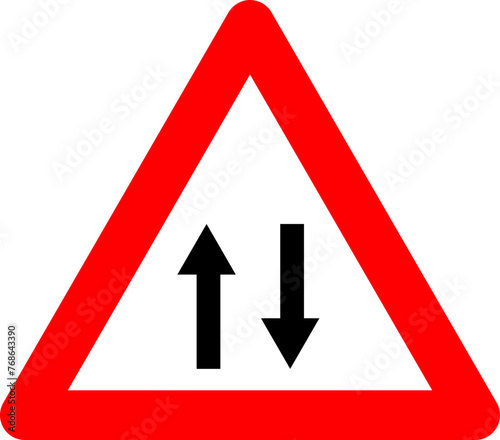 sign two way traffic