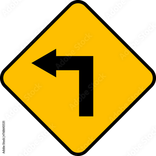 sign left turn