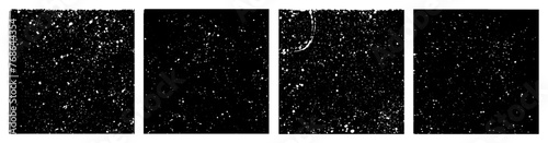 Ser de texturas, salpicaduras formato cuadrado, trazos reales hechos a mano, salpicaduras de pintura real. Trazos vectoriales en color negro con spray, salpicaduras, gotas, efecto grunge