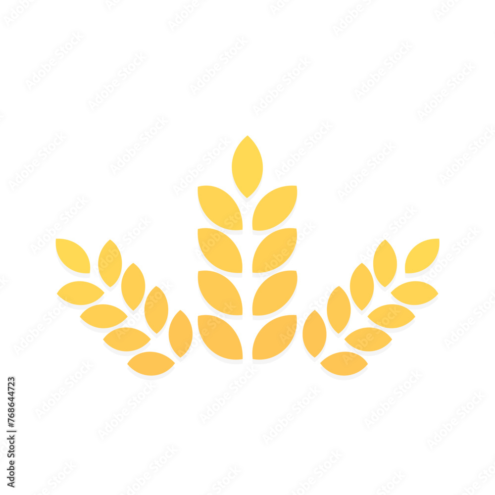 wheat ears icon on a white background, vector illustration wheat ears icon on a white background, vector illustration