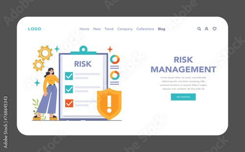 Proactive Risk Management concept. Flat vector illustration.