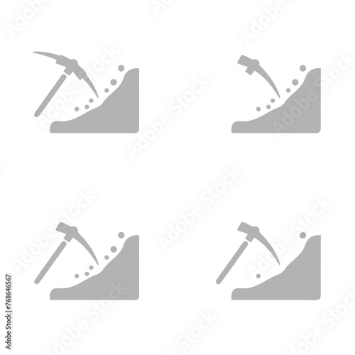 crust icon, mine on a white background, vector illustration