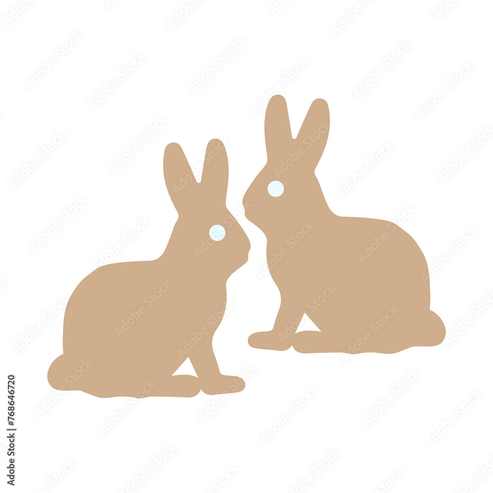 Obraz premium rabbit icon on a white background, vector illustration