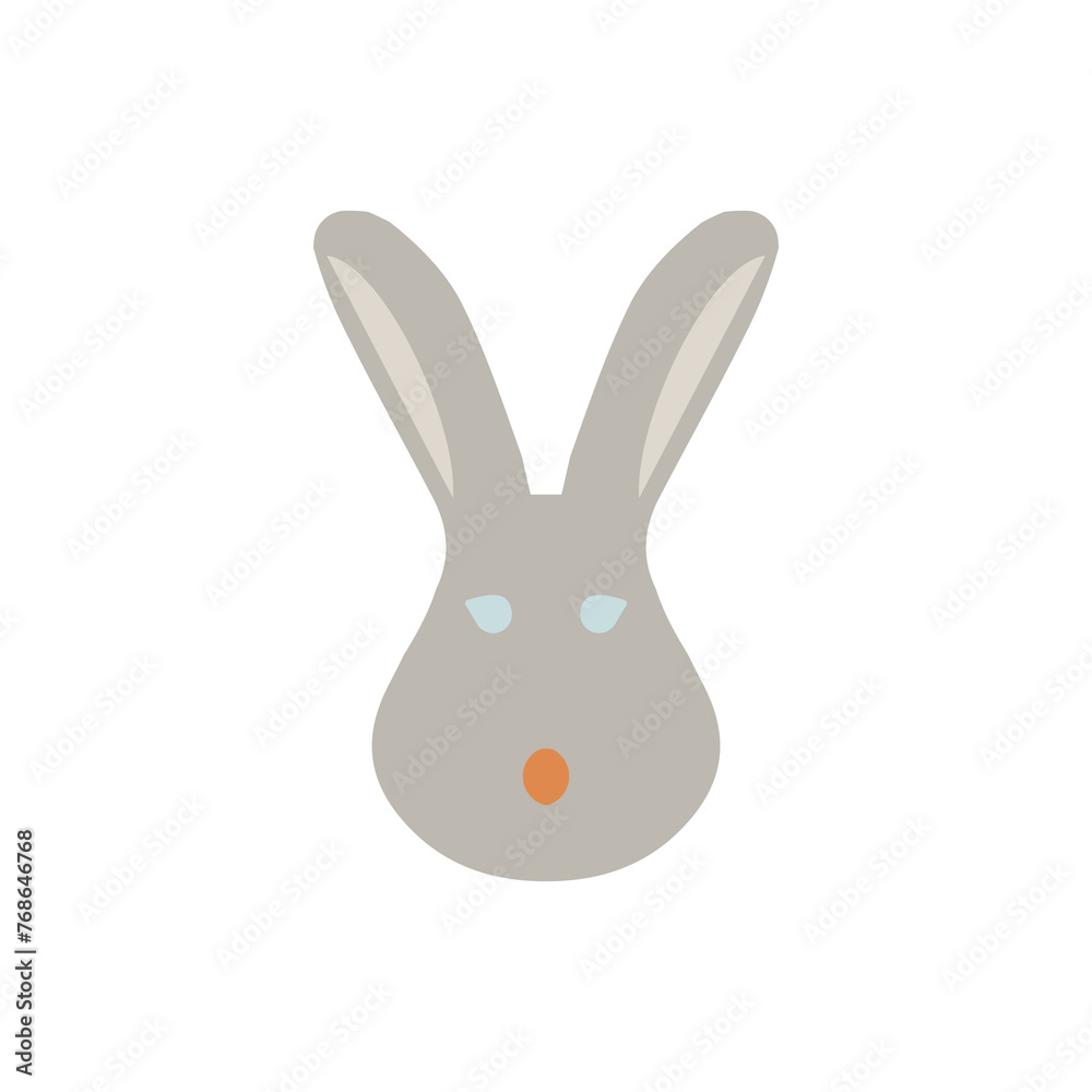 Obraz premium rabbit icon on a white background, vector illustration