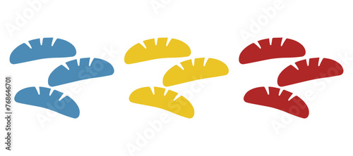 bread icon on a white background, vector illustration