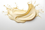 Twisted milk or white cream splash isolated on a white background
