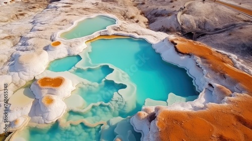 The amazing view of Crater lake in Oregon, AI generated