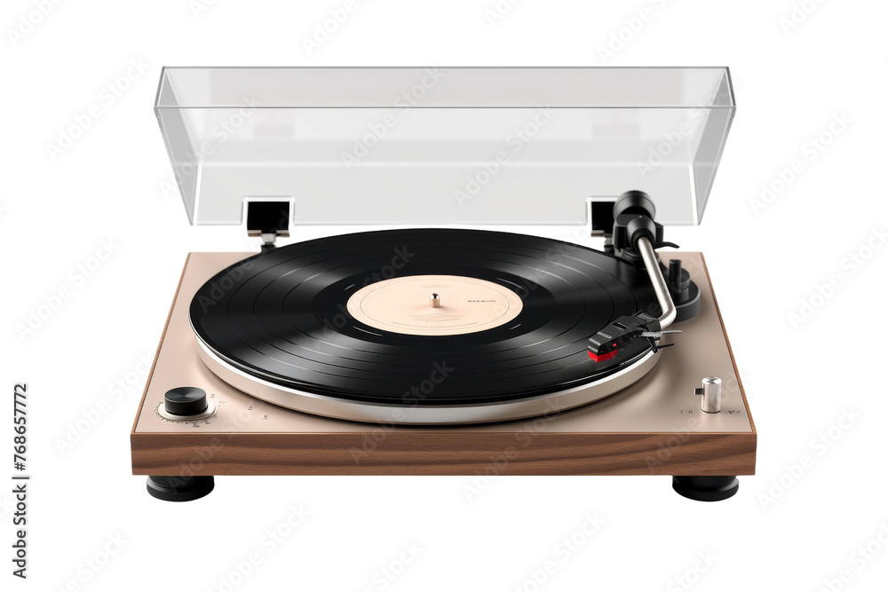 Fototapeta premium Melodic Spin: Vinyl Harmony. On a White or Clear Surface PNG Transparent Background.