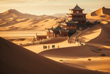 Traditional Chinese architecture in the desert