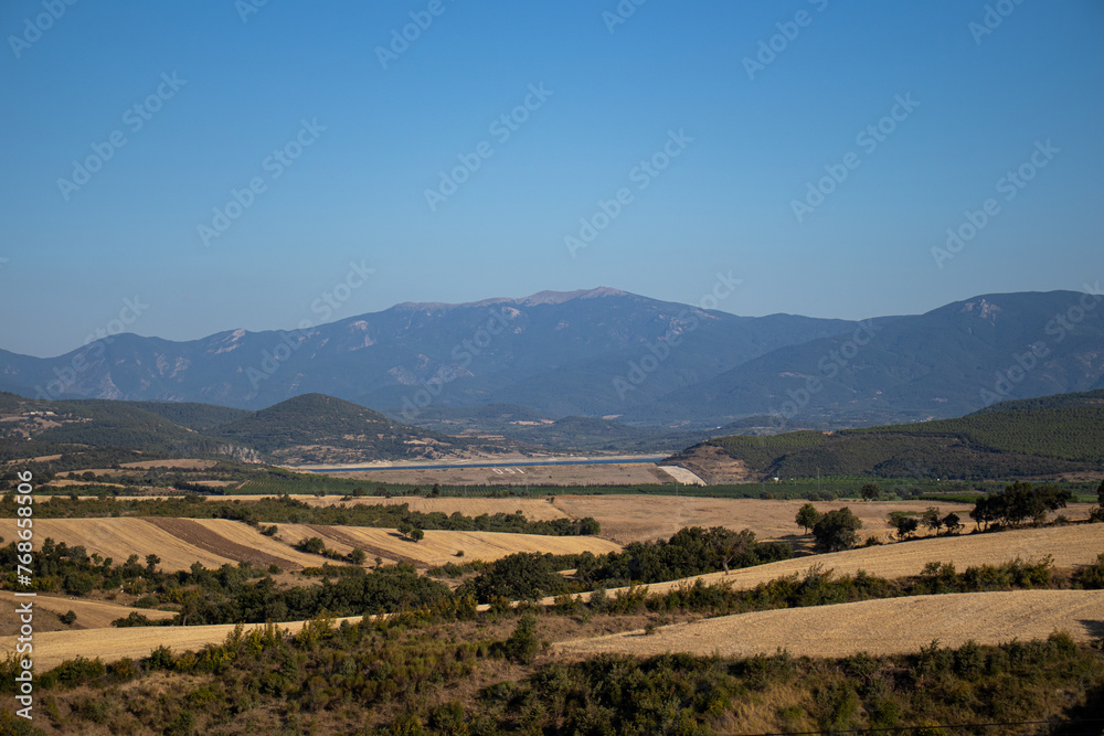Bayramiç dam and Kaz Mountains