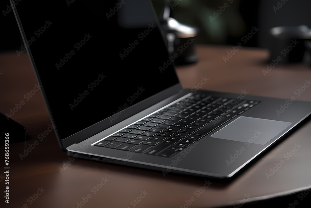 A close-up shot of a laptop trackpad, positioned on a tidy desk, capturing the details of a sleek and modern computing device. A close-up shot of a laptop trackpad, positioned on a tidy desk, capturing the details of a sleek and modern computing device.