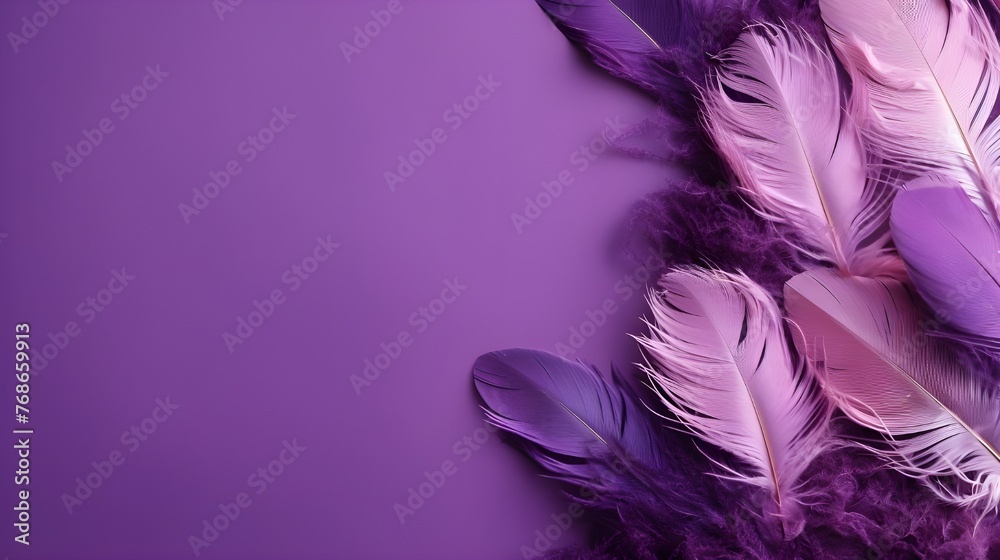 Obraz premium Purple feathers wallpapers for iphone and android 