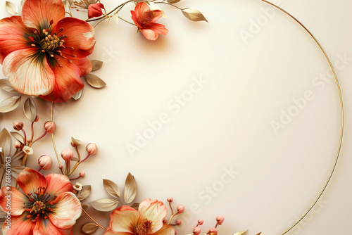 Elegant floral stationery mockup with copyspace, ideal for wedding or event invitations.