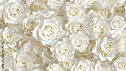 white roses arranged in an elaborate pattern  imbuing your composition with romance and allure  ideal for Valentine s Day-themed designs or memorable occasions. SEAMLESS PATTERN