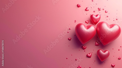 valentine background illustration design with copy space , ai generative